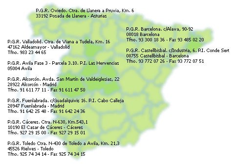 Mapa de España por provincias